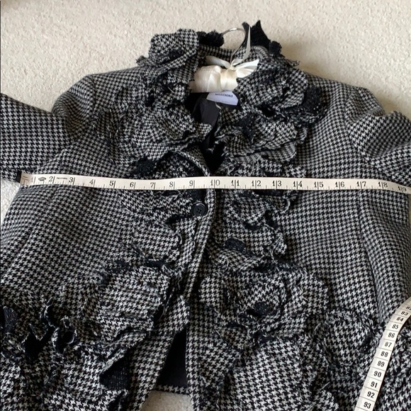 Moschino flower appliqué houndstooth blazer jacket - Picture 5 of 8